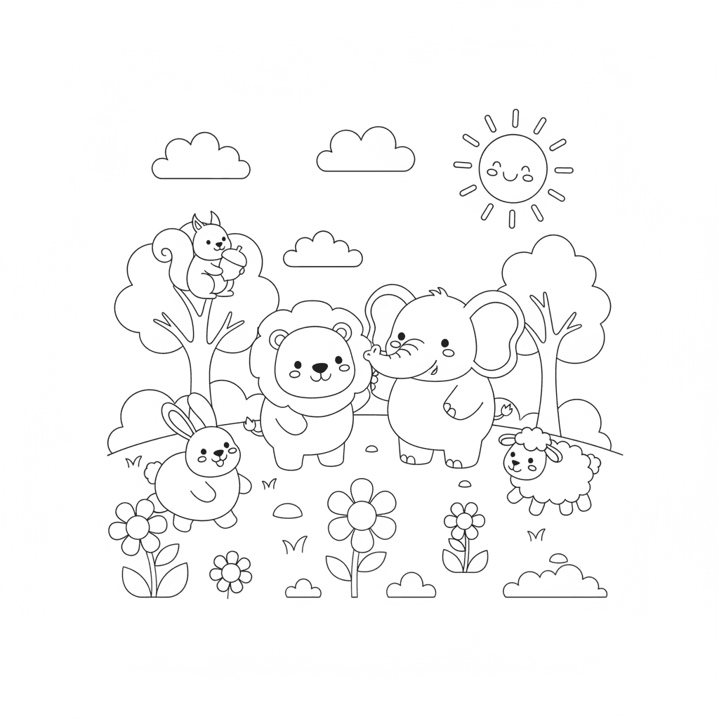 Animals Coloring Pages — printable coloring page 3