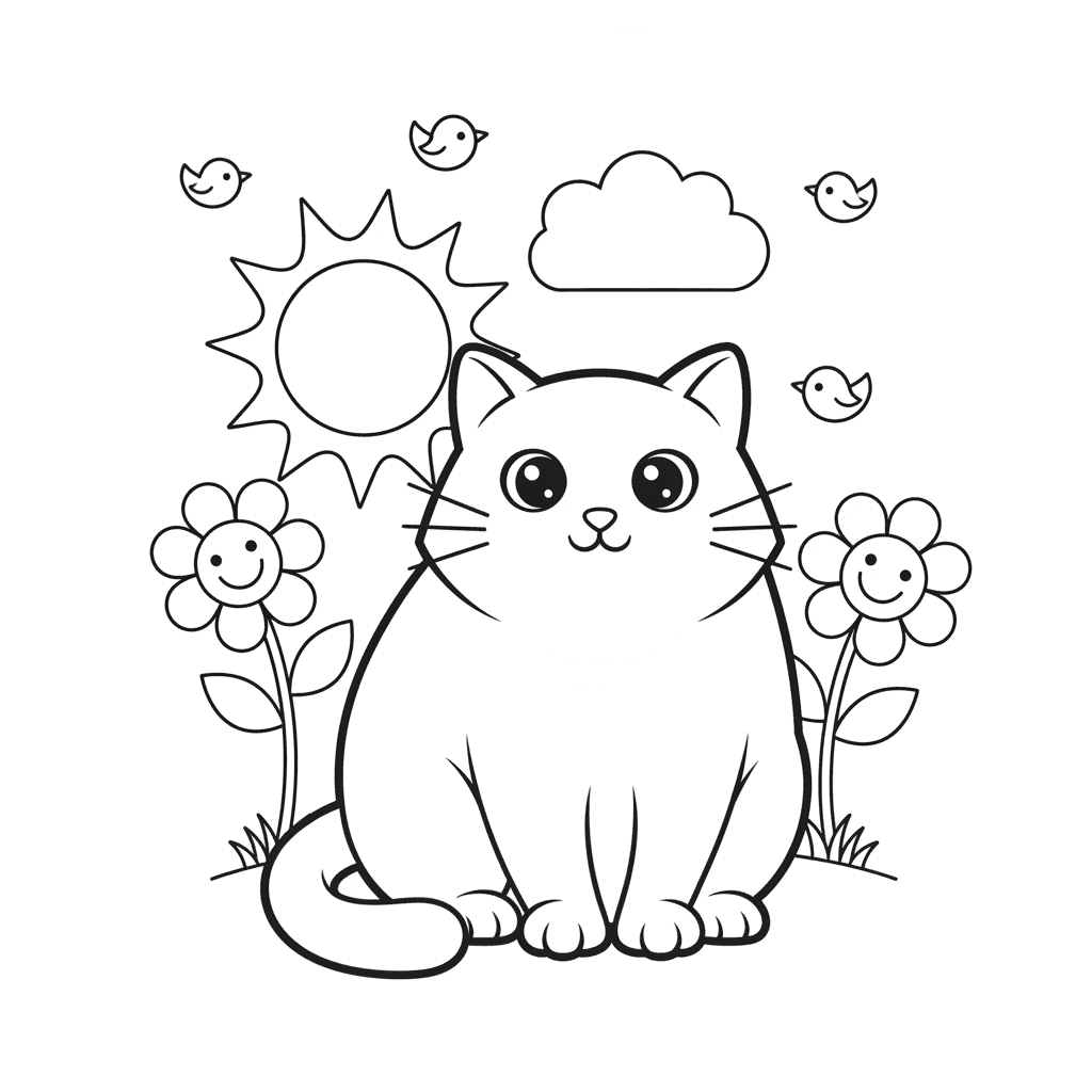 Cat Coloring Pages — printable coloring page 3