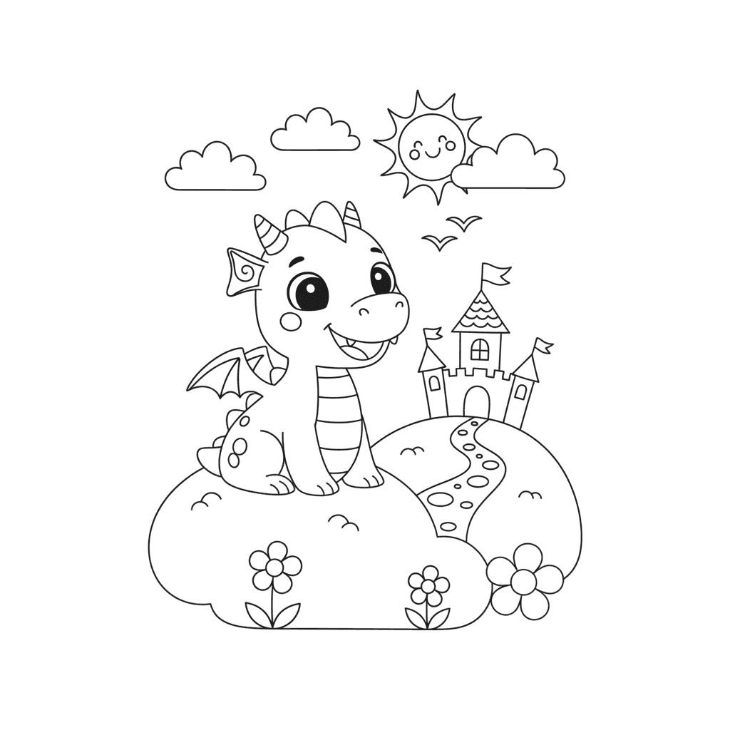 Dragon Coloring Pages — printable coloring page 3