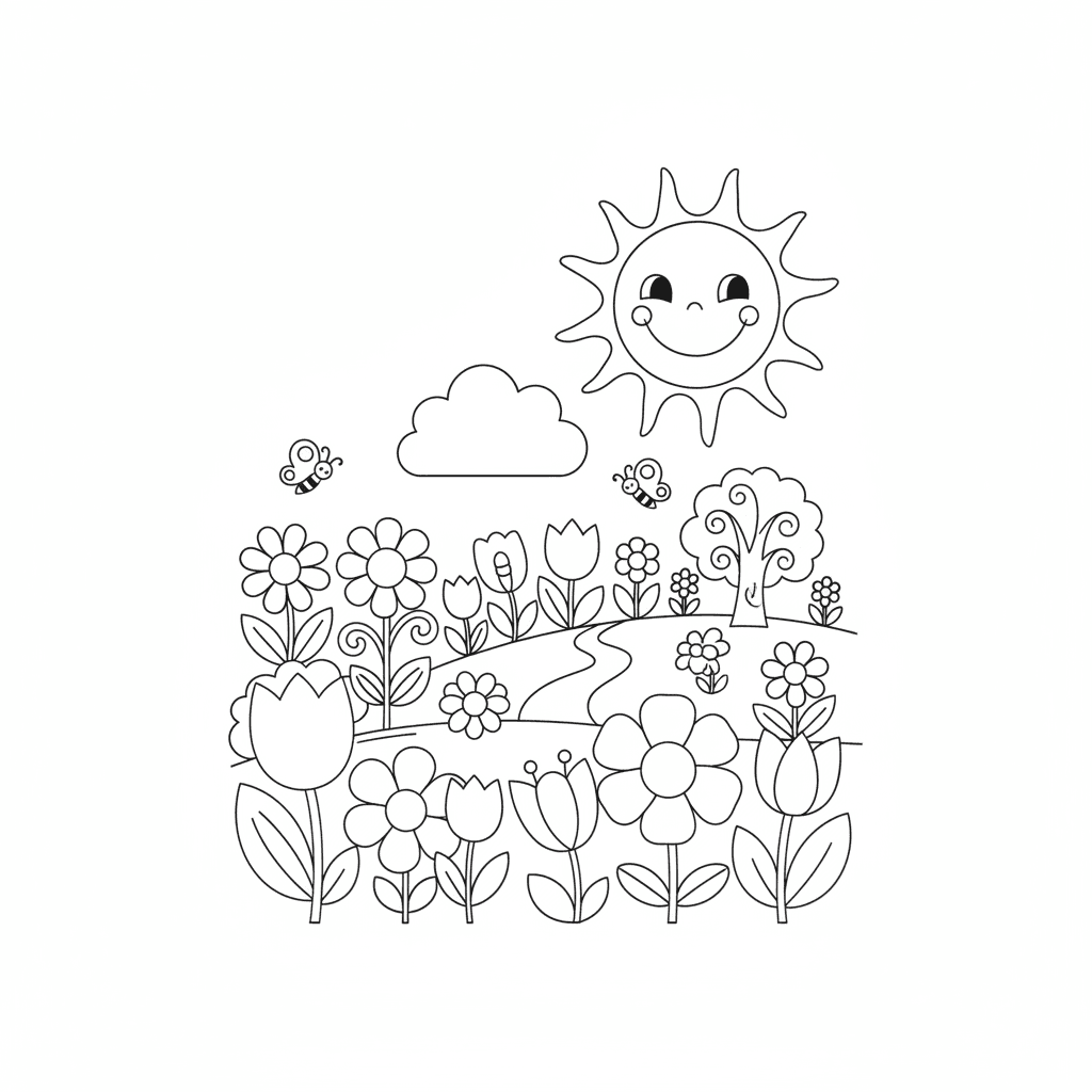 Spring Coloring Pages — printable coloring page 1