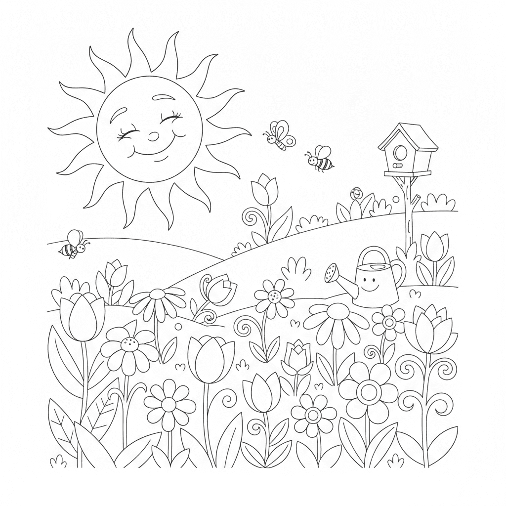 Spring Coloring Pages — printable coloring page 2