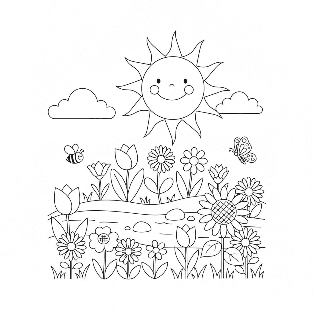 Spring Coloring Pages — printable coloring page 3