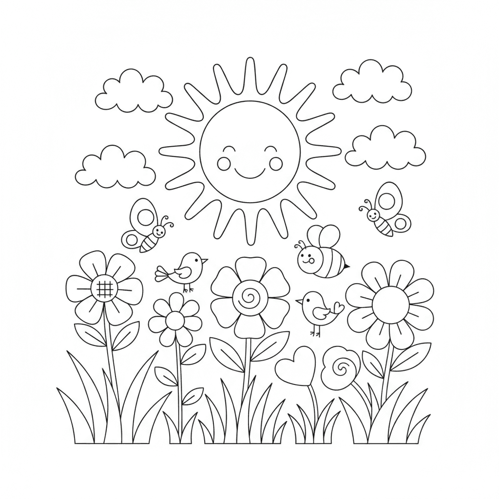 Spring Coloring Pages — printable coloring page 5