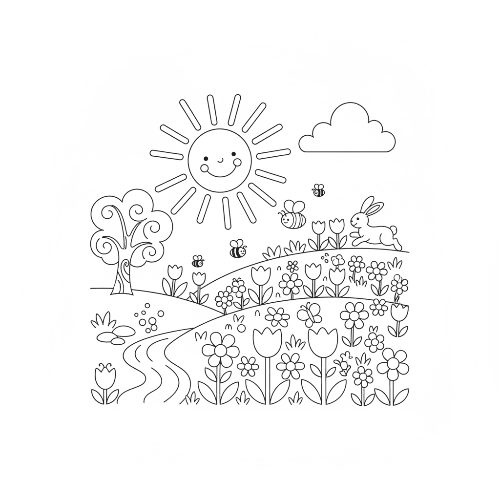 Spring Coloring Pages — printable coloring page 6