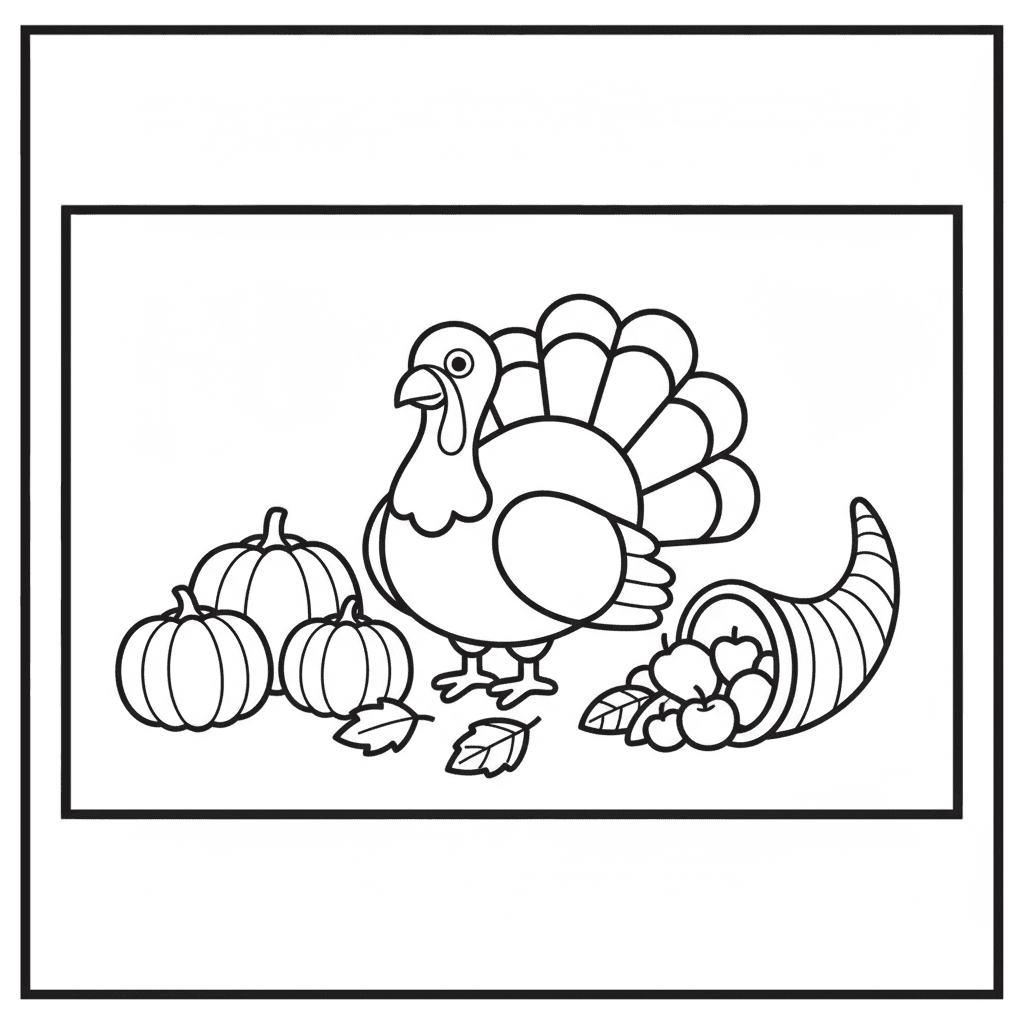 Thanksgiving Coloring Pages — printable coloring page 1