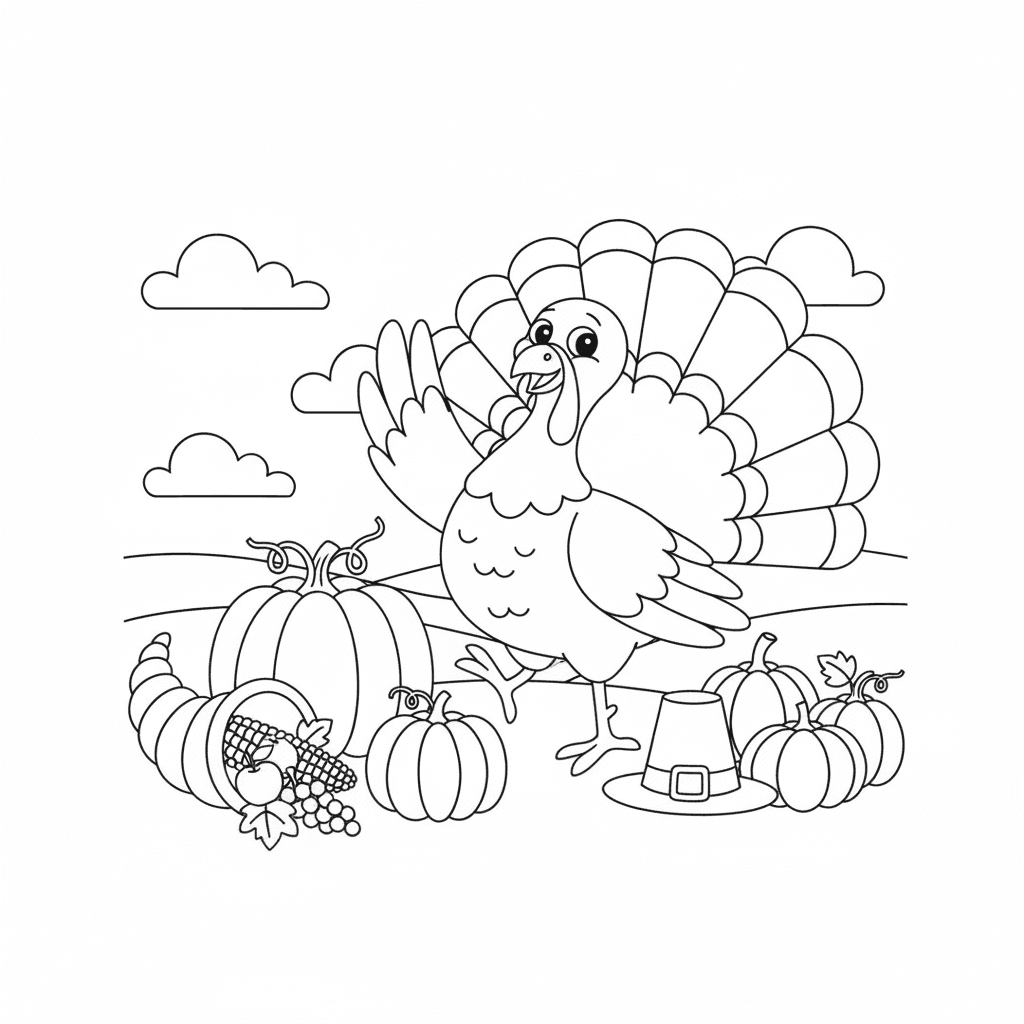Thanksgiving Coloring Pages — printable coloring page 2